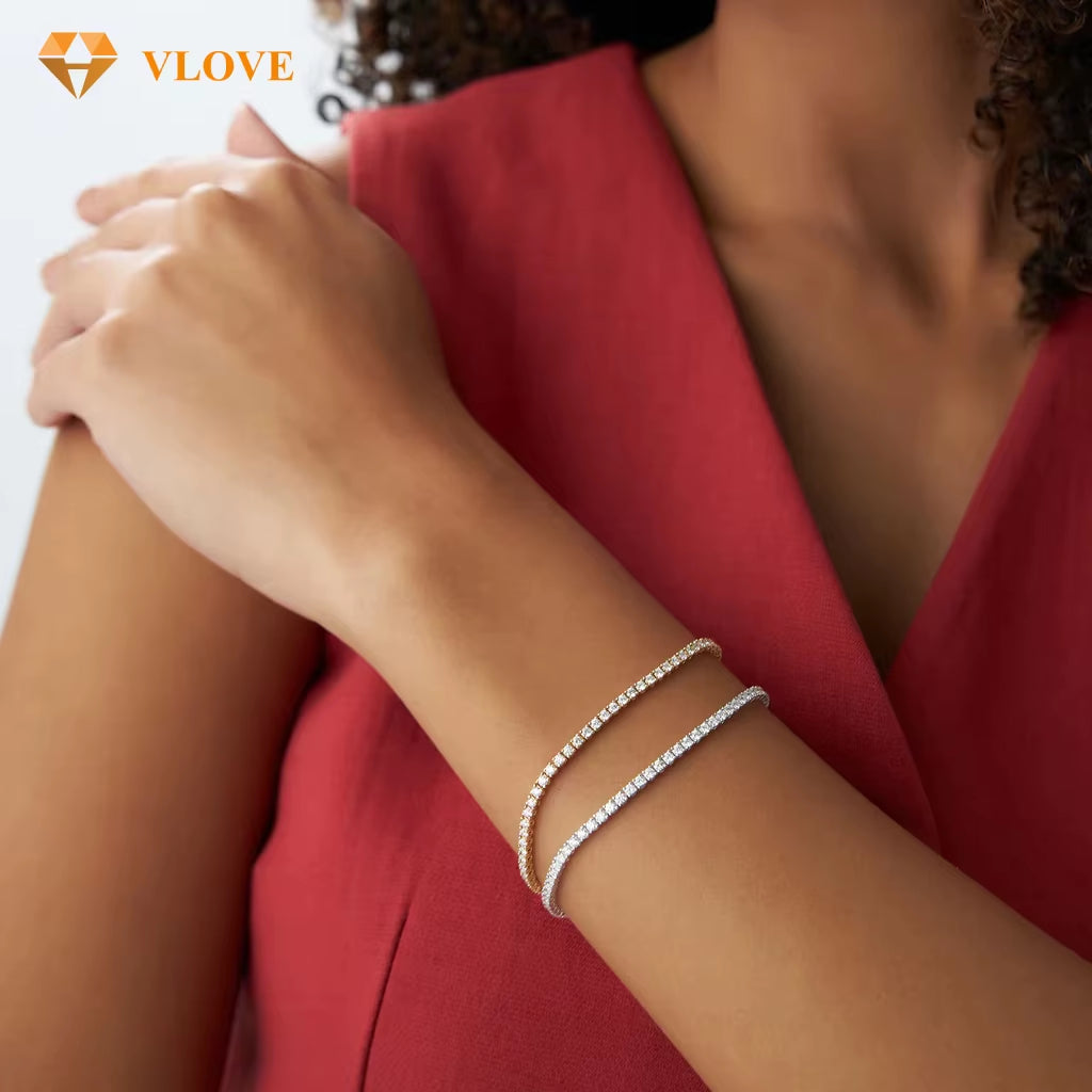 2Mm Lab Diamond Tennis Bracelet Lab Grown Diamond Rose Gold Tennis Bracelet 14K Gold IGI Certified Diamond Lab Grown Bracelet