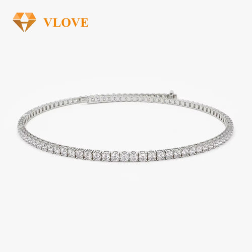 2Mm Lab Diamond Tennis Bracelet Lab Grown Diamond Rose Gold Tennis Bracelet 14K Gold IGI Certified Diamond Lab Grown Bracelet
