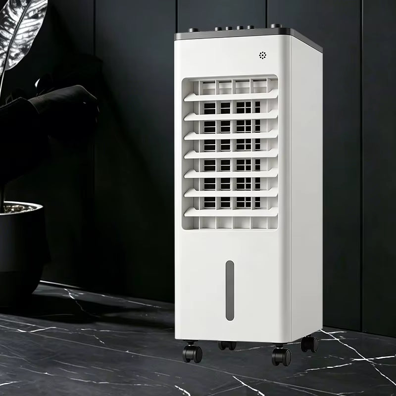 HALEY Evaporative Air Cooler Mobile Air Conditioner Fan New Water-Cool Household Cooling for Car Garage Hotel Plastic Material