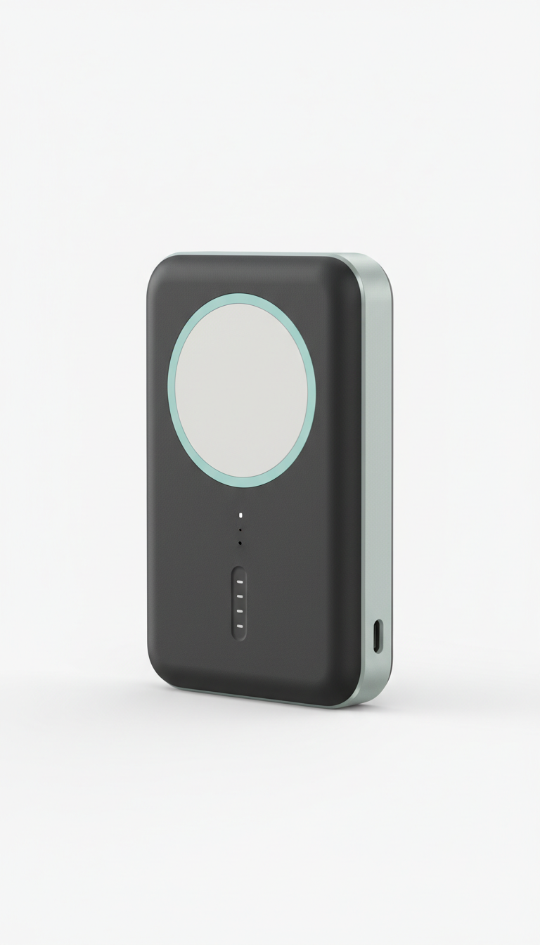 Wireless Charging Power Bank Matte Black